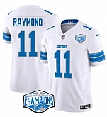 Men's Detroit Lions #11 Kalif Raymond White 2024 NFC North Champions F.U.S.E. Vapor Limited Stitched Jersey,baseball caps,new era cap wholesale,wholesale hats